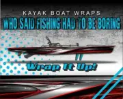 Ghost In The Machine Partial Red 14ft KAYAK VINYL WRAP KIT GRAPHIC DECAL/STICKER