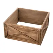 22" L Natural Wooden Tree Collar Tree Stand Cover Decorative Christmas Tree S...