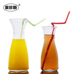 加厚冰桔茶瓶官山瓶玻璃瓶果汁飲料檸檬冰菊冷飲瓶牛奶瓶冷水瓶子