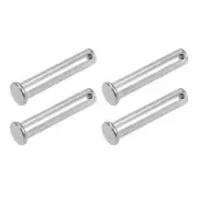 Clevis Pin 10mmx50mm 4Pcs Single Hole Flat Head 304 Stainless Steel Fastener Pin