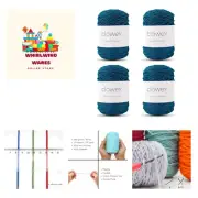 Polyester Soft Macrame Cord 2.5-3mm, 4 Skeins x 191 Yards x 1/9 inc Turkish P...