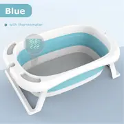 Folding Baby Bath Tub Reclining Bath Barrel Newborn Bathtub Shower + Thermometer #4