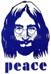 John Lennon Peace 2" x 3" Fridge Magnet Art vintage
