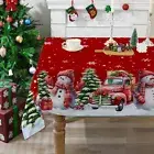 Christmas Tablecloth 60x84 Inches for Rectangle Tables - Red Christmas Decor ...