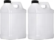 Mountain West Plastic Jug 1 Gallon, F-Style Storage Containers, HDPE, 2 Pack