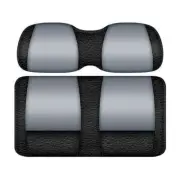 DoubleTake Black/Silver Veranda Golf Cart Front Cushion Set for EZGO TXT 1996+