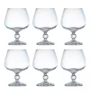 Cognac Snifter Set of 6 Whiskey Wine Crystal Glasses 8 oz /250 ml Czech Bohemia