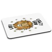Crazy Lion Lady Stars PC Computer Mouse Mat Pad - Funny Animal