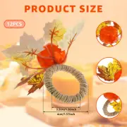 12Pcs Napkin Rings Rugged Maple Leaf Pumpkin Napkin Ring Safe Napkin Ring weIQy