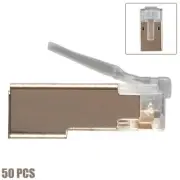 50 Pcs Cat6A RJ45 Network LAN Ethernet Shielded Plug Connector Cable End 8P8C