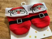 LAST PAIR! - BABY CHRISTMAS SOCKS - SIZE 000-00, CUTE SANTA SUIT, UNDERWORKS