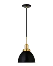 Abraham + Ivy Madison Blackened Bronze And Brass 12Inch Metal Pendant