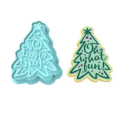Oh What Fun Christmas Tree Cookie Cutter & Stamp | Xmas Winter Pine Song Kids