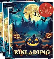KARTENVERSAND24 Halloween Invitation Cards for a Scary Beautiful Halloween Party Invitation for Scary Party Children's Birthday Children's Party Invitations Adults Teenagers (Scary)