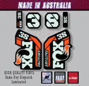 FOX style Factory 38 2021 Fork Decals Stickers ORANGE/Pistachio/black Laminated