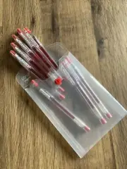 Pilot G-TEC-C4 0.4mm Red Ultra Fine Roller Ball Gel Pen,BL-GC4-R (8 PENS+POCKET)