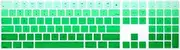 MMDW Ultra Thin Silicone Full Size Wireless Bluetooth Numeric Keyboard Cover Skin for Apple iMac 2017 Latest Magic Keyboard with Numeric Keypad MQ052LL/A A1843 US Layout Ombre Green