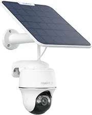 REOLINK First 4K Solar Security Camera Wireless Outdoor, Argus PT 3W Sun-Powered Panel, 360° Pan Tilt Battery Cam with 8MP Color Night Vision, 2.4/5 GHz Wi-Fi, No Monthly Fee