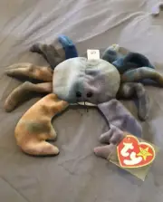 Ty Beanie Babies Claude the Crab Rare MINT Retired 1996 PVC