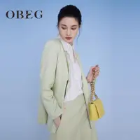 在飛比找ETMall東森購物網優惠-OBEG時髦小眾簡約收腰西裝外套