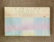 ATELIER MARTEX Twin Fitted Sheet SORBET 100% Cotton No Iron Percale NOS