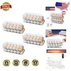 Compact Clear Can Organizer for Refrigerator - Stackable Beverage Storage 4 Pack