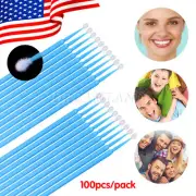 100 Pcs Dental Micro Brush Disposable Materials Tooth Applicators Big 2.5mm USA