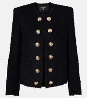 [Balmain] Balmain Tweed jacket UK 18 black