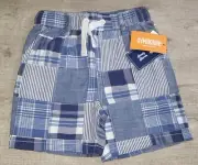 Gymboree Baby Boy's Blue Jean Denim Chambray Patchwork Shorts Sz 12-18M NWT