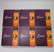 6 Pack Elixir 16027 Nanoweb Acoustic Strings Custom Light 11-52 Phosphor Bronze