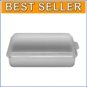 9x13 Inches Deep Stainless Steel Cake Pan with Snap-On Lid for Every Occasion