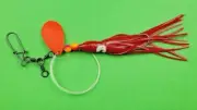 5 Saltwater Fishing Rigs Red Squid Teaser Spinner Flounder Fluke Rig [Y32-7]
