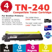 4x Compatible Toner TN240 TN-240 Black For Brother HL-3045CN MFC-9120CN