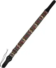 CATIEBYE Bohemia Style Guitar Strap Lightweight Dirt Resistant Acoustic Electric Guitar Belt for Folk Bass and Ukulele Fashionable Knitting Pattern Design