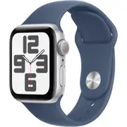 Apple Watch SE 40mm Silver Aluminium Case GPS Sport Band (Denim) (M/L)[2024]