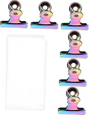 Healeved Nail Art Paper Extension Clips 6pcs Nail Tips Clips 10pcs Fiber Paper Diy Kit