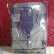 Bill Blass Men’s Navy Blue Plaid Trim Sz XL (new)