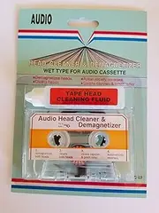 Audio Cassette Tape Head Cleaner Demagnetizer, WetType for Home, Car