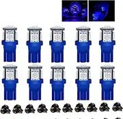 10Pack T10 194 168 LED Light Bulb PC194 PC195 PC160 PC161 PC168 Instrument Panel Gauge Cluster Dashboard Automotive Light Bulb Bright Blue