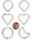 Besteel 6 Pcs Daith Piercing Jewelry Gold Hypoallergenic Cartilage Nose Conch...