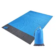 Sand Free Waterproof Beach Mat Portable Camping Outdoor Rug Picnic Blanket - Blue