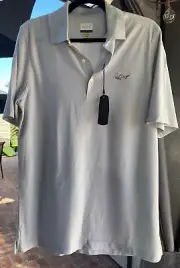 Greg Norman Men's Golf Polo shirt, light gray NWT