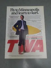 TWA Airlines Print Ad 1988 8x11 Great To Frame
