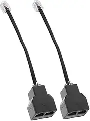 Mipcase 2Pcs Telephone Splitter Adapter Core Phone Line Converter Detachable PC Design for Reliable Signal Transmission for Use