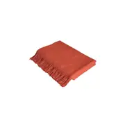 Auskin Alpaca Throw Sofa/Bed Decorative Blanket 145x185cm Orange Melange