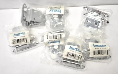 Lot of 14 Laurey Chrome 3/8" Self Closing Inset Hinges 2/Pack Silver 28626