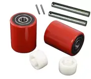 Pallet Jack/Truck Load Wheels Full Set with Axles and Entry Exit Roller 3" x ...