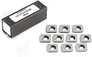 OSCARBIDE 15mm Square Carbide Inserts Cutters (15 x 15 x2.5mm-R100) Replacement 4" Radius JT Insert cutter for Woodworking Spiral/Helical Planer Cutter Head Wood Turning Tools,10pcs