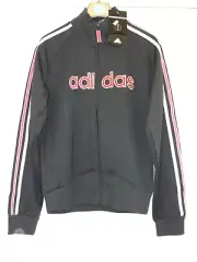 BNWT WOMENS ADIDAS TRACK JACKET SIZE 16 (MORE 12/14) TRACKSUIT TOP GREY COAT