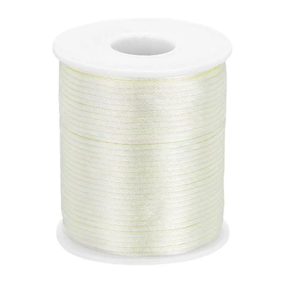 Nylon String Cord 1.3mm x 102Yards Thread Twine String Beading Cord,Light Yellow